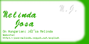 melinda josa business card